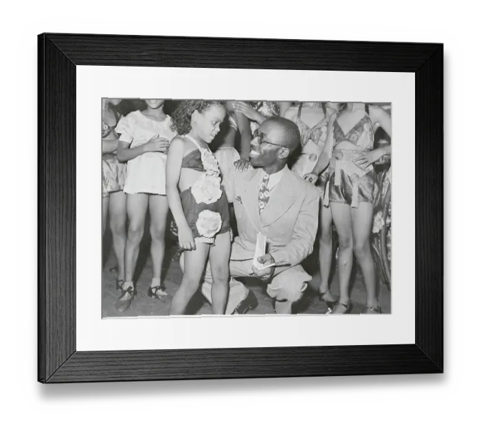 Framed Print : Nat Williams Talking to Young Girl Framed Print : Nat Williams Talking to Young Girl