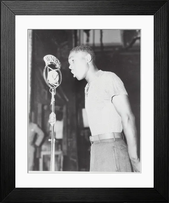 Framed Print : Contestant Singing at Amateur Night Framed Print : Contestant Singing at Amateur Night