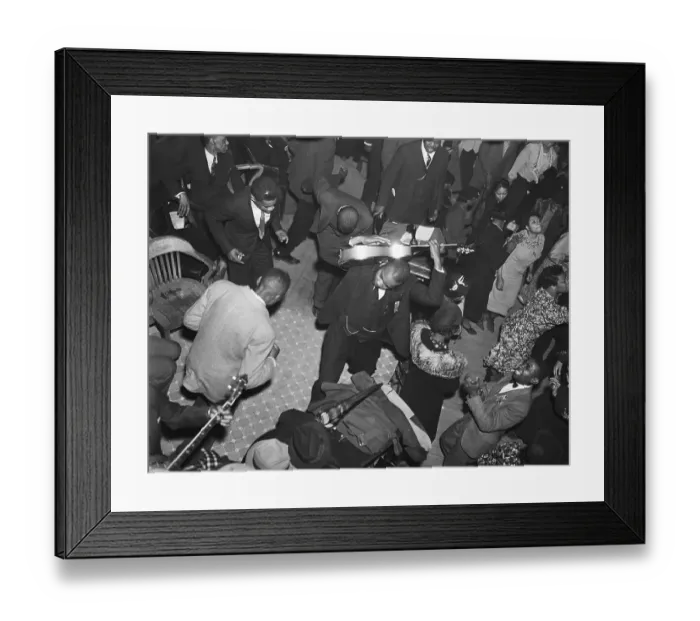 Framed Print : Dancing in African American Church Service