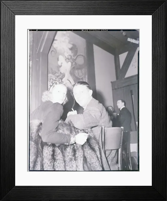 Framed Print : Performer Lucille Ball Sitting at Table With Movie Man Al Hall Framed Print : Performer Lucille Ball Sitting at Table With Movie Man Al Hall