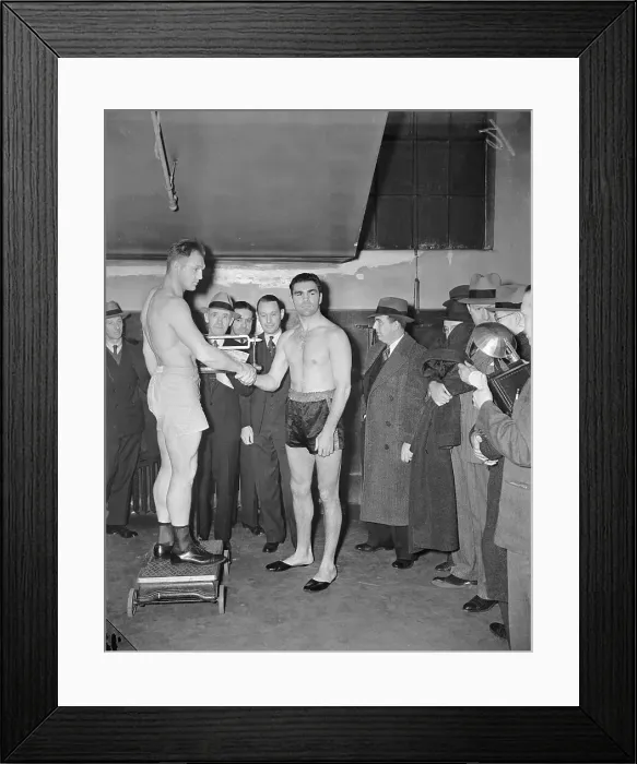 Framed Print : Max Schmeling and Harry Thomas Shaking Hands Framed Print : Max Schmeling and Harry Thomas Shaking Hands