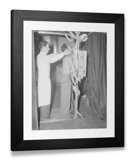 Framed Print : X Ray Technician Testing High School Student Framed Print : X Ray Technician Testing High School Student