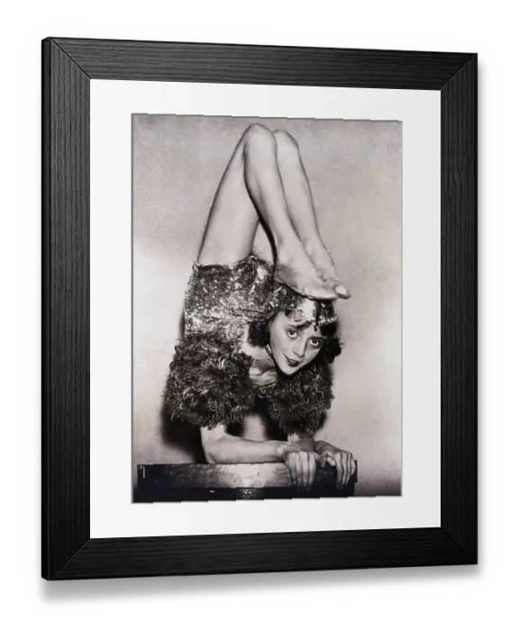 Framed Print : Girl Performing an Acrobatic Pose Framed Print : Girl Performing an Acrobatic Pose