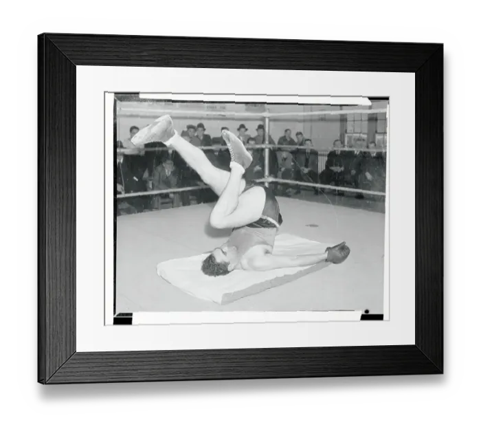 Framed Print : Max Schmeling Doing Exercises