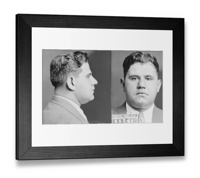 Framed Print : Mug Shot of Suspect Joseph Lanza Framed Print : Mug Shot of Suspect Joseph Lanza