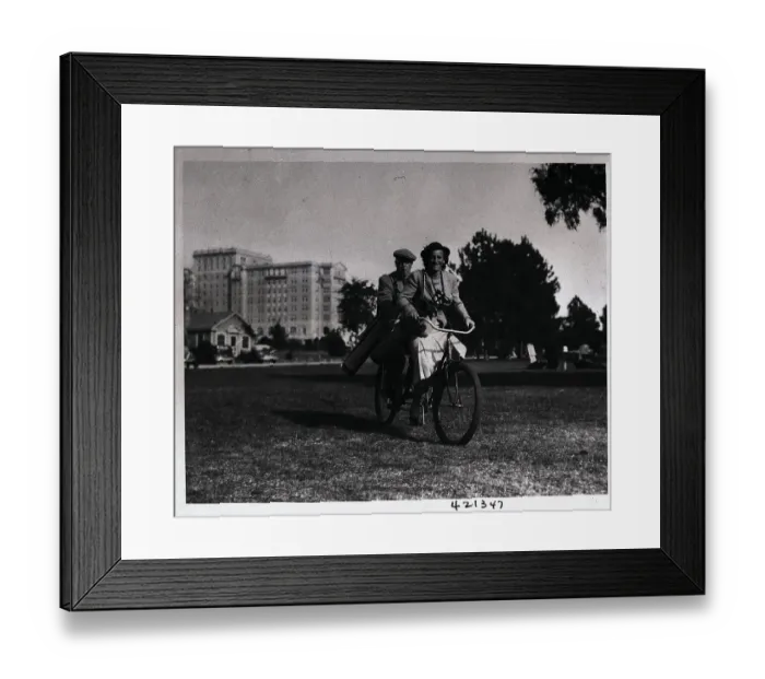 Framed Print : Babe Didrikson Riding Bicycle Framed Print : Babe Didrikson Riding Bicycle