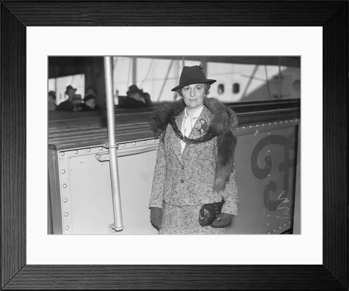 Framed Print : Actress Ruth Draper Posing on Ship Deck Framed Print : Actress Ruth Draper Posing on Ship Deck