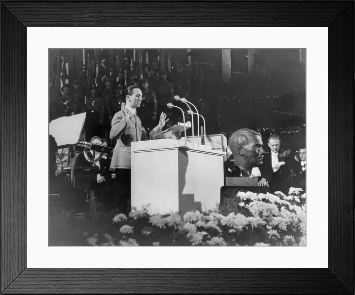 Framed Print : Joseph Goebbels Making a Speech Framed Print : Joseph Goebbels Making a Speech