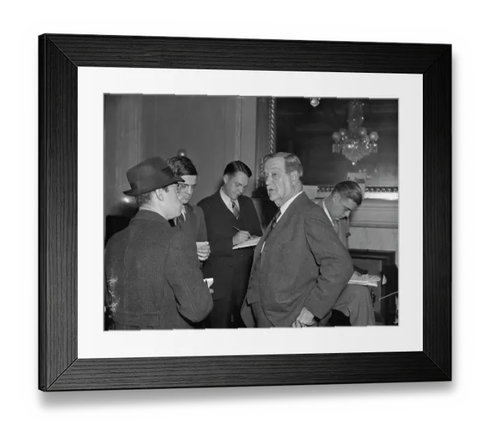 Framed Print : Senator Ellison Smith Talking to Press Framed Print : Senator Ellison Smith Talking to Press