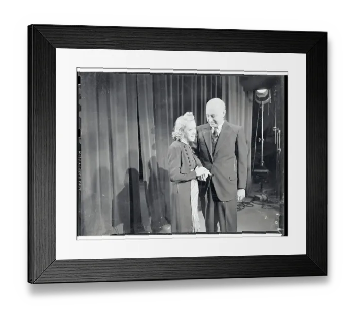 Framed Print : Cecil B. DeMille Turning Actor With Franciska Gaal Framed Print : Cecil B. DeMille Turning Actor With Franciska Gaal