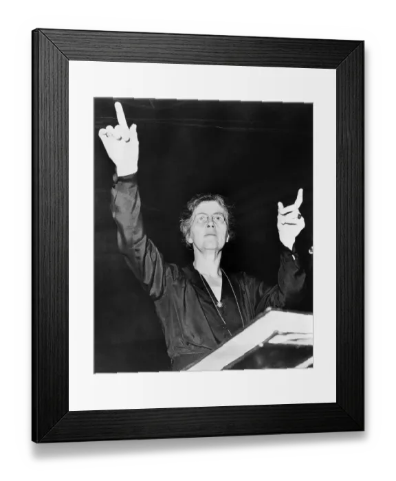 Framed Print : Nadia Boulanger Conducting Philharmonic Framed Print : Nadia Boulanger Conducting Philharmonic