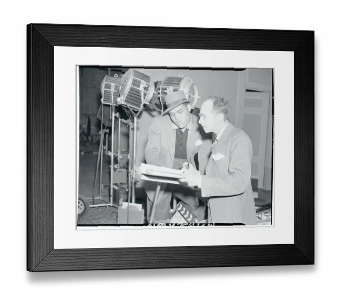 Framed Print : Joe Louis Rehearsing His Lines Framed Print : Joe Louis Rehearsing His Lines