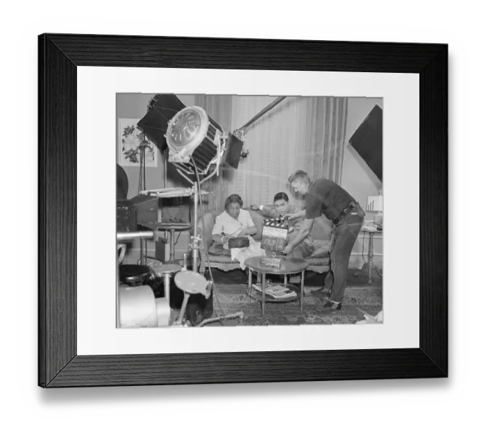 Framed Print : Joe Louis Filming Spirit of Youth Framed Print : Joe Louis Filming Spirit of Youth