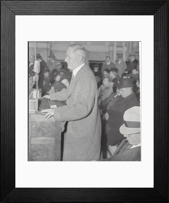 Framed Print : Governor Moore Addressing Crowd Framed Print : Governor Moore Addressing Crowd