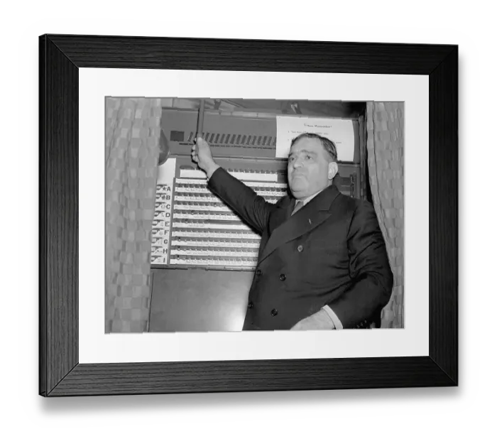 Framed Print : Fiorello H. Laguardia Voting in Election Framed Print : Fiorello H. Laguardia Voting in Election