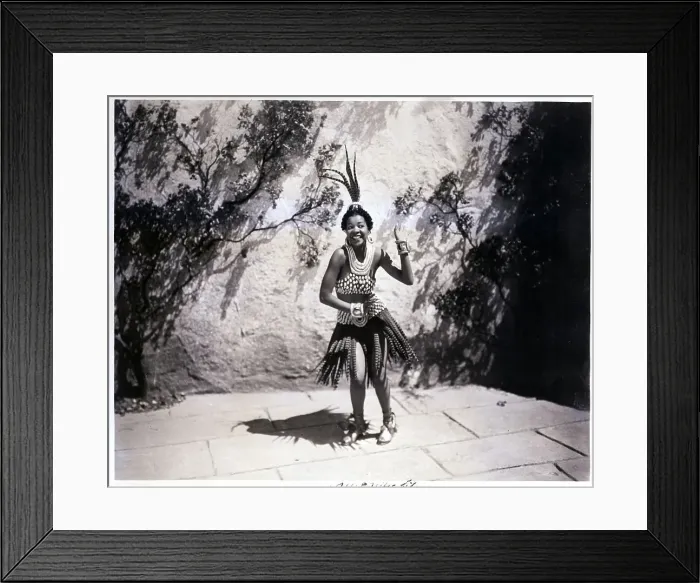 Framed Print : Jenni Le Gon Dancing in African Costume Framed Print : Jenni Le Gon Dancing in African Costume