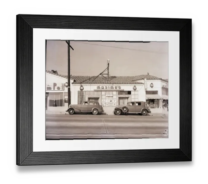 Framed Print : Maxime's Bar and Nighclub in Hollywood Framed Print : Maxime's Bar and Nighclub in Hollywood