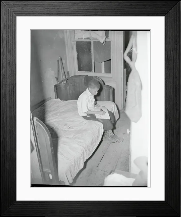 Framed Print : Poverty in the USA:Homework in a NY Tenement Framed Print : Poverty in the USA:Homework in a NY Tenement