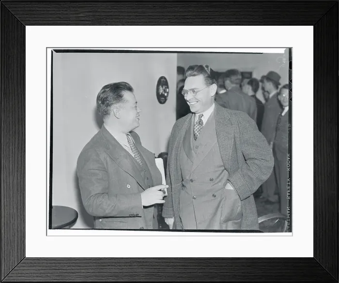 Framed Print : David Dubinsky and Homer Martin Conversing Framed Print : David Dubinsky and Homer Martin Conversing