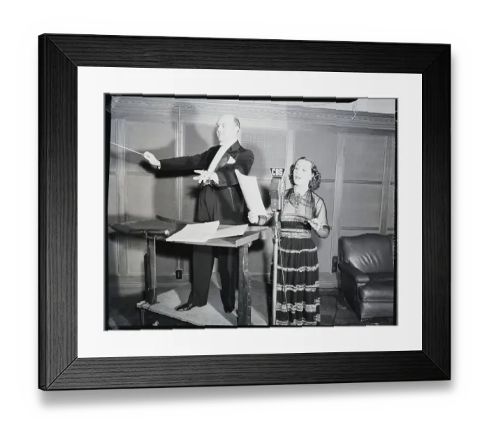 Framed Print : Conductor and Singer at Radio Station Framed Print : Conductor and Singer at Radio Station
