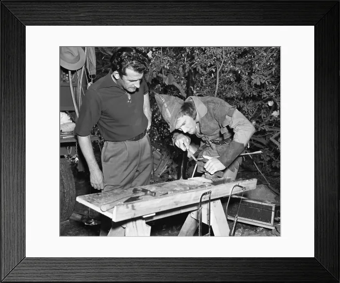 Framed Print : Errol Flynn and Howard Hill Framed Print : Errol Flynn and Howard Hill