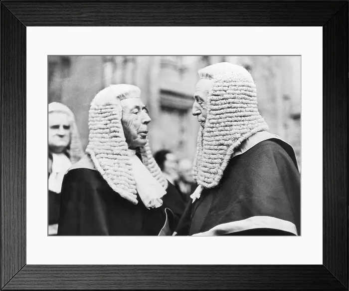 Framed Print : Judges Talking After Michaelmas Services
