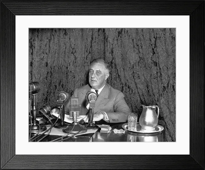 Framed Print : President Roosevelt's Fireside Chats Framed Print : President Roosevelt's Fireside Chats