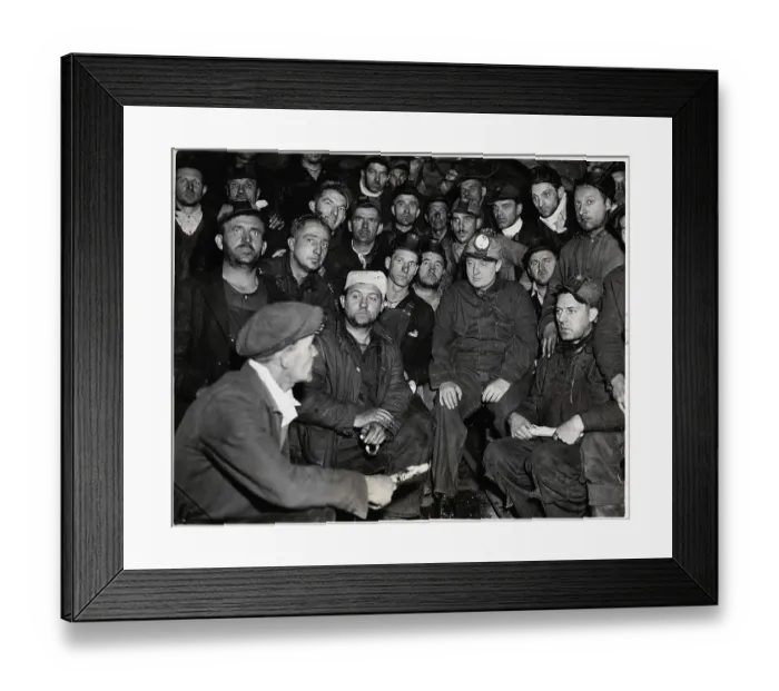 Framed Print : Governor Visits Coal Miners in Mine Framed Print : Governor Visits Coal Miners in Mine