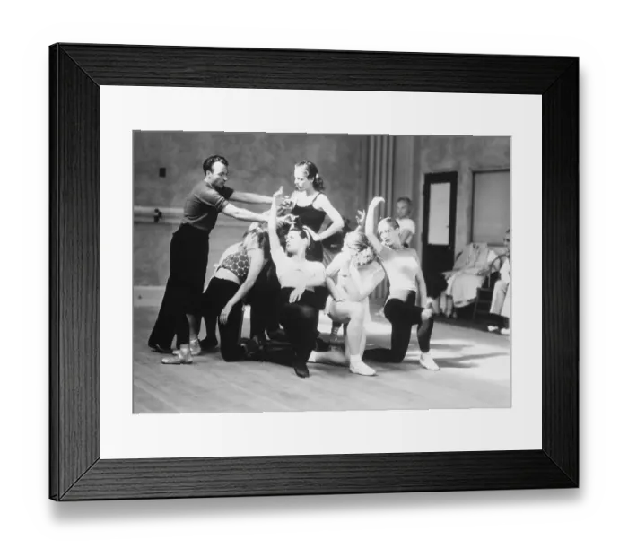 Framed Print : George Balanchine (Left) and Dancers Framed Print : George Balanchine (Left) and Dancers
