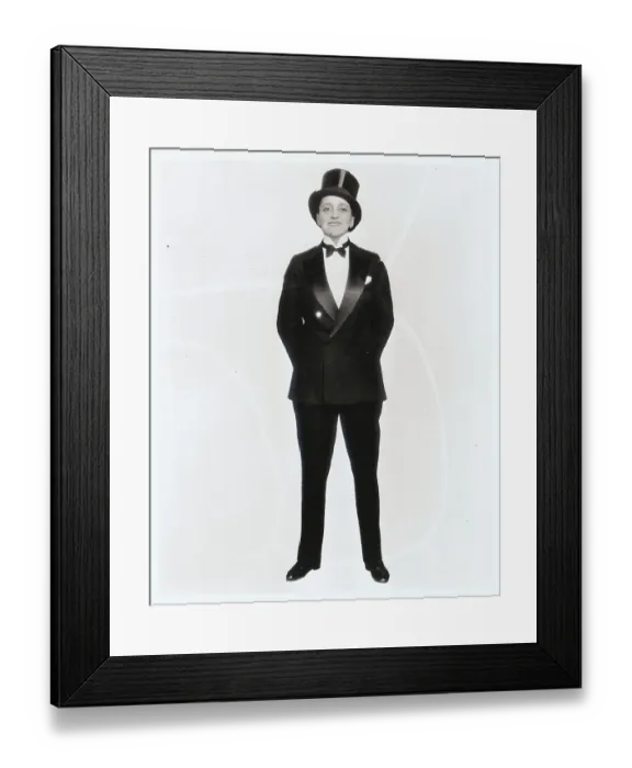 Framed Print : Elsie Janis Wearing a Tuxedo with Top Hat Framed Print : Elsie Janis Wearing a Tuxedo with Top Hat