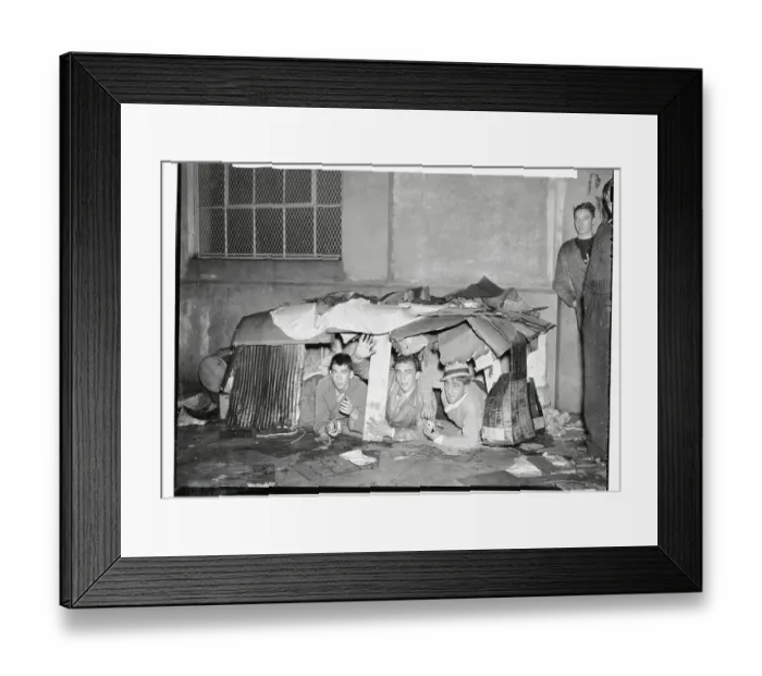 Framed Print : Staying Dry