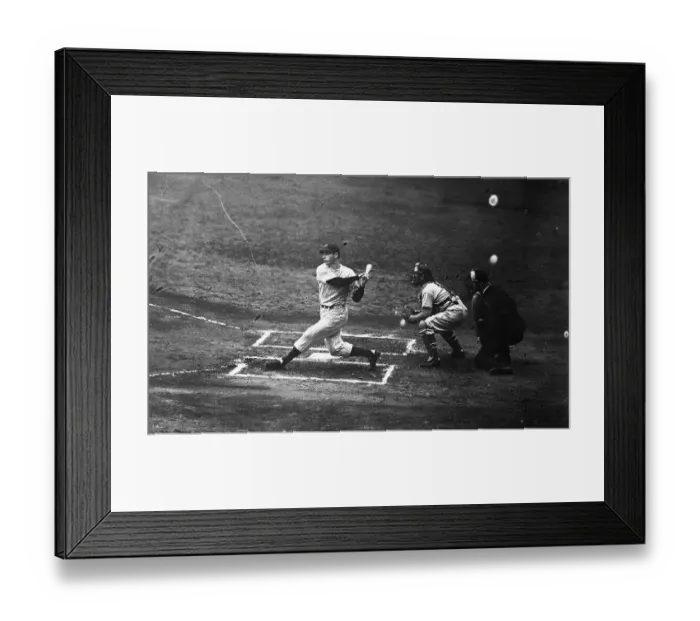 Framed Print : Joe DiMaggio Hitting Ball Framed Print : Joe DiMaggio Hitting Ball