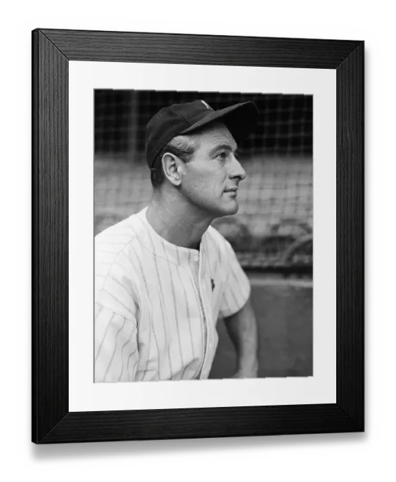Framed Print : Yankee First Baseman Lou Gehrig Framed Print : Yankee First Baseman Lou Gehrig
