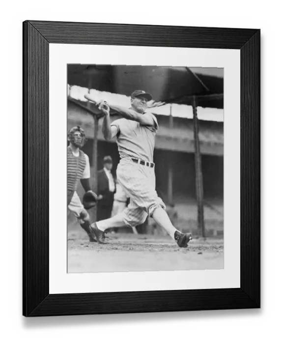 Framed Print : Lou Gehrig in Batting Action Framed Print : Lou Gehrig in Batting Action