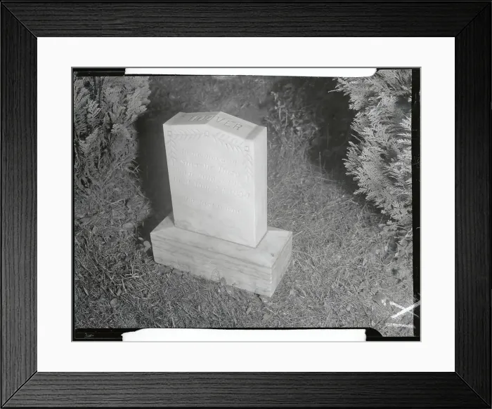 Framed Print : Stone in Cemetery for J. Edgar Hoover's Dog