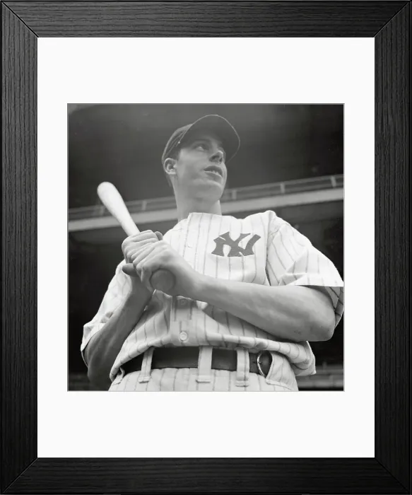 Framed Print : Joe DiMaggio with Bat