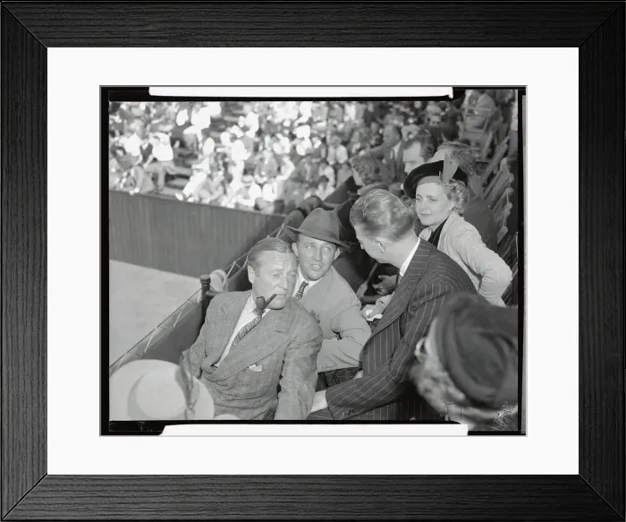 Framed Print : Bing Crosby Attending Tennis Tourney Framed Print : Bing Crosby Attending Tennis Tourney
