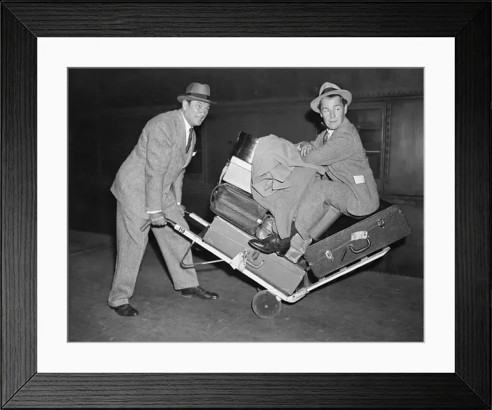 Framed Print : Victor Mclagle Pushing Brian Donlevy Framed Print : Victor Mclagle Pushing Brian Donlevy