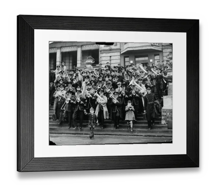 Framed Print : Four-Year-Old Leading Marching Band Framed Print : Four-Year-Old Leading Marching Band