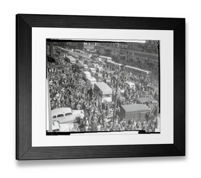 Framed Print : Legionnaires Stalling Traffic in Times Square Framed Print : Legionnaires Stalling Traffic in Times Square