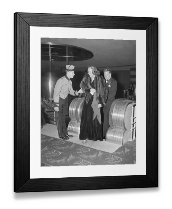 Framed Print : J. Paul Getty With Teddy Lynch And Bell Hop Framed Print : J. Paul Getty With Teddy Lynch And Bell Hop