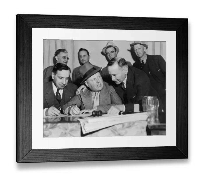 Framed Print : Meeting of Teamsters Leaders