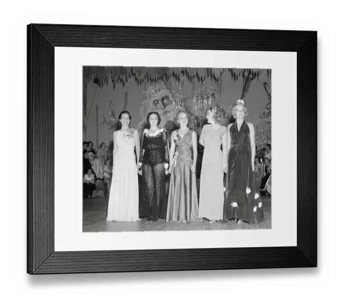 Framed Print : Last Five Contenders for Miss America 1937 Framed Print : Last Five Contenders for Miss America 1937