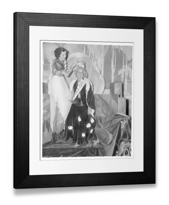 Framed Print : Miss America 1937 Being Crowned Framed Print : Miss America 1937 Being Crowned
