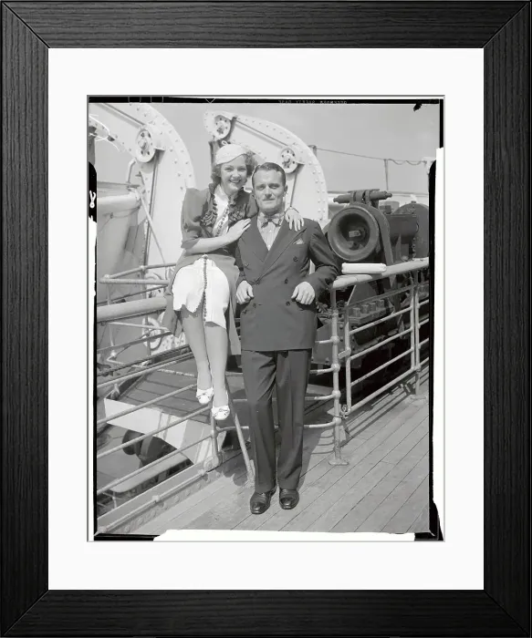Framed Print : Franklin D. Roosevelt Jr. and Wife on Ship Framed Print : Franklin D. Roosevelt Jr. and Wife on Ship