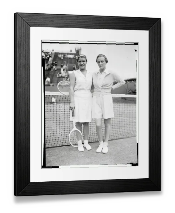Framed Print : Two of the Competitors in the Women's National Singles Tennis Championship Framed Print : Two of the Competitors in the Women's National Singles Tennis Championship