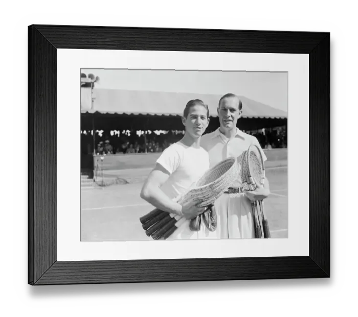 Framed Print : Riggs and von Cramm Before Tennis Match Framed Print : Riggs and von Cramm Before Tennis Match
