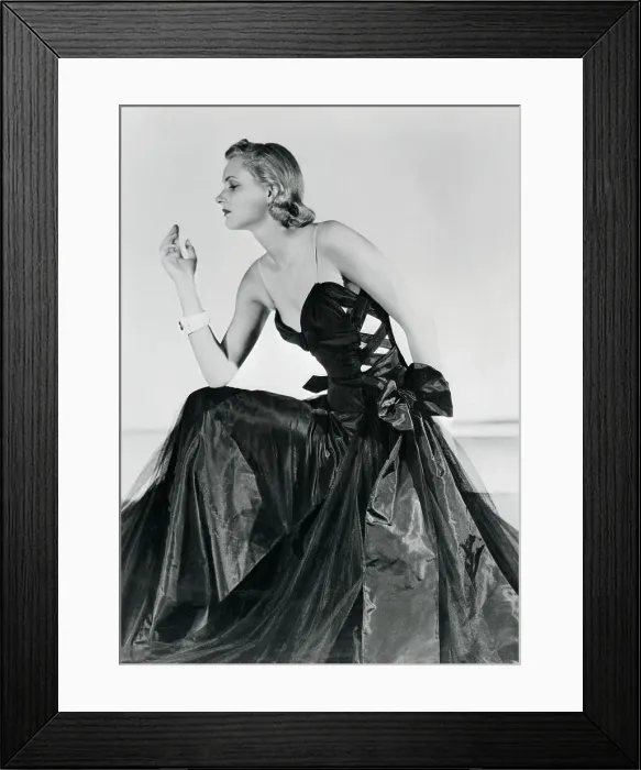 Framed Print : Side-Lacing Chanel Gown Framed Print : Side-Lacing Chanel Gown