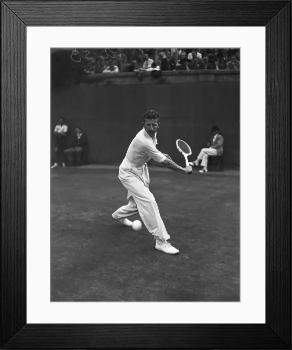 Framed Print : Don Budge Hitting Backhand Framed Print : Don Budge Hitting Backhand