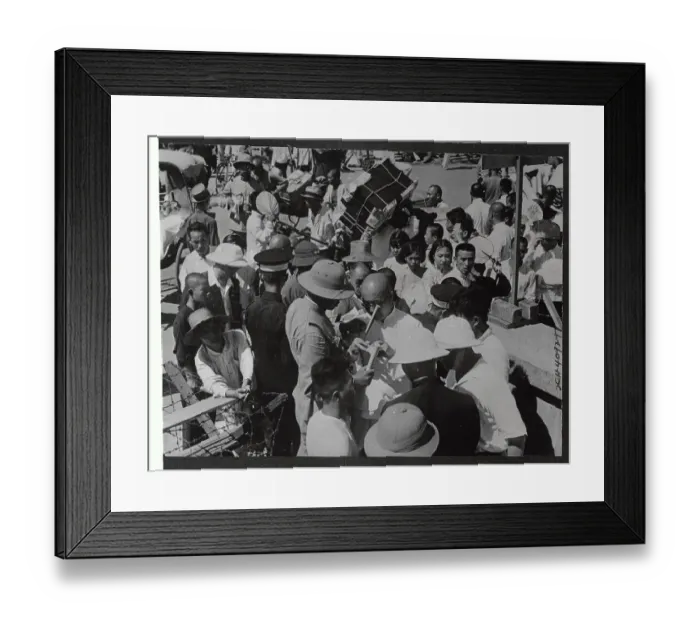 Framed Print : Large Group of People Entering Shanghai Framed Print : Large Group of People Entering Shanghai